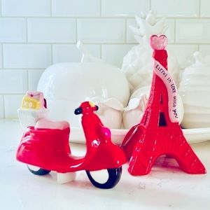 Target Spritz Valentine Ceramic Vespa and Eiffel Tower Figurines